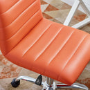 Modway Ripple Armless Mid Back Vinyl Swivel Computer Desk Office Chair - Computer Chair Load image into Gallery viewer, Modway Ripple Armless Mid Back Vinyl Swivel Computer Desk Office Chair - Computer Chair