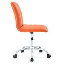 Modway Ripple Armless Mid Back Vinyl Swivel Computer Desk Office Chair - Computer Chair Load image into Gallery viewer, Modway Ripple Armless Mid Back Vinyl Swivel Computer Desk Office Chair - Computer Chair