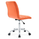 Modway Ripple Armless Mid Back Vinyl Swivel Computer Desk Office Chair - Computer Chair Load image into Gallery viewer, Modway Ripple Armless Mid Back Vinyl Swivel Computer Desk Office Chair - Computer Chair