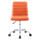 Modway Ripple Armless Mid Back Vinyl Swivel Computer Desk Office Chair - Computer Chair Load image into Gallery viewer, Modway Ripple Armless Mid Back Vinyl Swivel Computer Desk Office Chair - Computer Chair