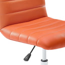 Modway Ripple Armless Mid Back Vinyl Swivel Computer Desk Office Chair - Computer Chair Load image into Gallery viewer, Modway Ripple Armless Mid Back Vinyl Swivel Computer Desk Office Chair - Computer Chair