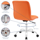 Modway Ripple Armless Mid Back Vinyl Swivel Computer Desk Office Chair - Computer Chair Load image into Gallery viewer, Modway Ripple Armless Mid Back Vinyl Swivel Computer Desk Office Chair - Computer Chair