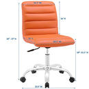 Modway Ripple Armless Mid Back Vinyl Swivel Computer Desk Office Chair - Computer Chair Load image into Gallery viewer, Modway Ripple Armless Mid Back Vinyl Swivel Computer Desk Office Chair - Computer Chair