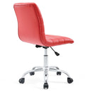 Modway Ripple Armless Mid Back Vinyl Swivel Computer Desk Office Chair - Computer Chair Load image into Gallery viewer, Modway Ripple Armless Mid Back Vinyl Swivel Computer Desk Office Chair - Computer Chair