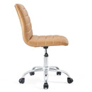 Modway Ripple Armless Mid Back Vinyl Swivel Computer Desk Office Chair - Computer Chair Load image into Gallery viewer, Modway Ripple Armless Mid Back Vinyl Swivel Computer Desk Office Chair - Computer Chair