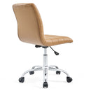 Modway Ripple Armless Mid Back Vinyl Swivel Computer Desk Office Chair - Computer Chair Load image into Gallery viewer, Modway Ripple Armless Mid Back Vinyl Swivel Computer Desk Office Chair - Computer Chair