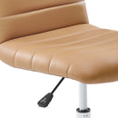 Modway Ripple Armless Mid Back Vinyl Swivel Computer Desk Office Chair - Computer Chair Load image into Gallery viewer, Modway Ripple Armless Mid Back Vinyl Swivel Computer Desk Office Chair - Computer Chair