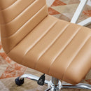 Modway Ripple Armless Mid Back Vinyl Swivel Computer Desk Office Chair - Computer Chair Load image into Gallery viewer, Modway Ripple Armless Mid Back Vinyl Swivel Computer Desk Office Chair - Computer Chair