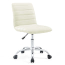 Modway Ripple Armless Mid Back Vinyl Swivel Computer Desk Office Chair - Computer Chair Load image into Gallery viewer, Modway Ripple Armless Mid Back Vinyl Swivel Computer Desk Office Chair - Computer Chair