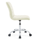 Modway Ripple Armless Mid Back Vinyl Swivel Computer Desk Office Chair - Computer Chair Load image into Gallery viewer, Modway Ripple Armless Mid Back Vinyl Swivel Computer Desk Office Chair - Computer Chair