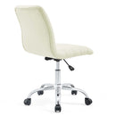 Modway Ripple Armless Mid Back Vinyl Swivel Computer Desk Office Chair - Computer Chair Load image into Gallery viewer, Modway Ripple Armless Mid Back Vinyl Swivel Computer Desk Office Chair - Computer Chair