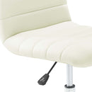 Modway Ripple Armless Mid Back Vinyl Swivel Computer Desk Office Chair - Computer Chair Load image into Gallery viewer, Modway Ripple Armless Mid Back Vinyl Swivel Computer Desk Office Chair - Computer Chair