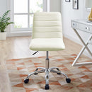 Modway Ripple Armless Mid Back Vinyl Swivel Computer Desk Office Chair - Computer Chair Load image into Gallery viewer, Modway Ripple Armless Mid Back Vinyl Swivel Computer Desk Office Chair - Computer Chair