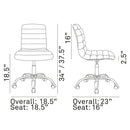 Modway Ripple Armless Mid Back Vinyl Swivel Computer Desk Office Chair - Computer Chair Load image into Gallery viewer, Modway Ripple Armless Mid Back Vinyl Swivel Computer Desk Office Chair - Computer Chair