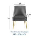 Upholstered Velvet Discern Pleated Dining Room Chair - Accent Chair For Living Room Load image into Gallery viewer, Upholstered Velvet Discern Pleated Dining Room Chair - Accent Chair For Living Room
