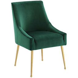Upholstered Velvet Discern Pleated Dining Room Chair - Accent Chair For Living Room Upholstered Velvet Discern Pleated Dining Room Chair - Accent Chair For Living Room