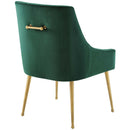 Upholstered Velvet Discern Pleated Dining Room Chair - Accent Chair For Living Room Load image into Gallery viewer, Upholstered Velvet Discern Pleated Dining Room Chair - Accent Chair For Living Room