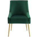 Upholstered Velvet Discern Pleated Dining Room Chair - Accent Chair For Living Room Load image into Gallery viewer, Upholstered Velvet Discern Pleated Dining Room Chair - Accent Chair For Living Room