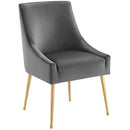 Upholstered Velvet Discern Pleated Dining Room Chair - Accent Chair For Living Room Load image into Gallery viewer, Upholstered Velvet Discern Pleated Dining Room Chair - Accent Chair For Living Room