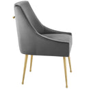 Upholstered Velvet Discern Pleated Dining Room Chair - Accent Chair For Living Room Load image into Gallery viewer, Upholstered Velvet Discern Pleated Dining Room Chair - Accent Chair For Living Room
