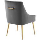 Upholstered Velvet Discern Pleated Dining Room Chair - Accent Chair For Living Room Load image into Gallery viewer, Upholstered Velvet Discern Pleated Dining Room Chair - Accent Chair For Living Room
