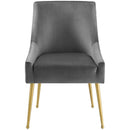 Upholstered Velvet Discern Pleated Dining Room Chair - Accent Chair For Living Room Load image into Gallery viewer, Upholstered Velvet Discern Pleated Dining Room Chair - Accent Chair For Living Room