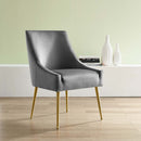 Upholstered Velvet Discern Pleated Dining Room Chair - Accent Chair For Living Room Load image into Gallery viewer, Upholstered Velvet Discern Pleated Dining Room Chair - Accent Chair For Living Room