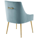 Upholstered Velvet Discern Pleated Dining Room Chair - Accent Chair For Living Room Load image into Gallery viewer, Upholstered Velvet Discern Pleated Dining Room Chair - Accent Chair For Living Room