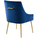 Upholstered Velvet Discern Pleated Dining Room Chair - Accent Chair For Living Room Load image into Gallery viewer, Upholstered Velvet Discern Pleated Dining Room Chair - Accent Chair For Living Room