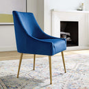 Upholstered Velvet Discern Pleated Dining Room Chair - Accent Chair For Living Room Load image into Gallery viewer, Upholstered Velvet Discern Pleated Dining Room Chair - Accent Chair For Living Room
