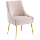 Upholstered Velvet Discern Pleated Dining Room Chair - Accent Chair For Living Room Load image into Gallery viewer, Upholstered Velvet Discern Pleated Dining Room Chair - Accent Chair For Living Room