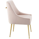 Upholstered Velvet Discern Pleated Dining Room Chair - Accent Chair For Living Room Load image into Gallery viewer, Upholstered Velvet Discern Pleated Dining Room Chair - Accent Chair For Living Room