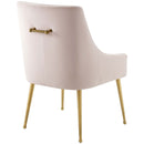 Upholstered Velvet Discern Pleated Dining Room Chair - Accent Chair For Living Room Load image into Gallery viewer, Upholstered Velvet Discern Pleated Dining Room Chair - Accent Chair For Living Room