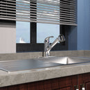 Single Handle Pull-Out Kitchen Faucet with SS deckplate in Polished Chrome Load image into Gallery viewer, Single Handle Pull-Out Kitchen Faucet with SS deckplate in Polished Chrome