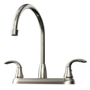 Double Handle Kitchen Faucet With Spray in Bronze Load image into Gallery viewer, Double Handle Kitchen Faucet With Spray in Bronze