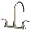 Double Handle Kitchen Faucet With Spray in Bronze Load image into Gallery viewer, Double Handle Kitchen Faucet With Spray in Bronze