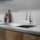 Pull Down Kitchen Faucet with Semi Pro Single Handle in Polished Chrome Load image into Gallery viewer, Pull Down Kitchen Faucet with Semi Pro Single Handle in Polished Chrome