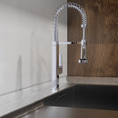 Pull Down Kitchen Faucet with Semi Pro Single Handle in Polished Chrome Load image into Gallery viewer, Pull Down Kitchen Faucet with Semi Pro Single Handle in Polished Chrome