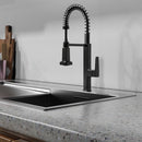 Pull Down Kitchen Faucet with Semi Pro Single Handle in Polished Chrome Load image into Gallery viewer, Pull Down Kitchen Faucet with Semi Pro Single Handle in Polished Chrome
