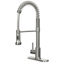 Single Handle Pull-down Sprayer Kitchen Faucet With Dual Mode Switch in Stainless Steel Load image into Gallery viewer, Single Handle Pull-down Sprayer Kitchen Faucet With Dual Mode Switch in Stainless Steel
