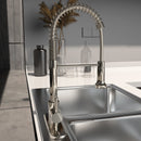 Single Handle Pull-down Sprayer Kitchen Faucet With Dual Mode Switch in Stainless Steel Load image into Gallery viewer, Single Handle Pull-down Sprayer Kitchen Faucet With Dual Mode Switch in Stainless Steel