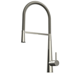 Brass Single Handle Pull Down Kitchen Faucet With Zinc Handle, Plate in Stainless Brass Single Handle Pull Down Kitchen Faucet With Zinc Handle, Plate in Stainless