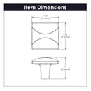 Knob 1-1/4 Inch Square - Crest Collection - Hickory Hardware Load image into Gallery viewer, Knob 1-1/4 Inch Square - Crest Collection - Hickory Hardware