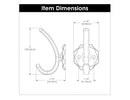 Hook 1-1/4 Inch Center to Center - Hickory Hardware Load image into Gallery viewer, Hook 1-1/4 Inch Center to Center - Hickory Hardware