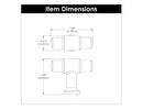 T Knob 1-5/8 Inch X 5/8 Inch - Hickory Hardware Load image into Gallery viewer, T Knob 1-5/8 Inch X 5/8 Inch - Hickory Hardware