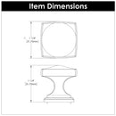 Knob 1-1/4 Inch Square - Dover Collection Load image into Gallery viewer, Knob 1-1/4 Inch Square - Dover Collection