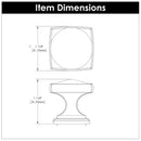 Knob 1-1/4 Inch Square - Dover Collection Load image into Gallery viewer, Knob 1-1/4 Inch Square - Dover Collection