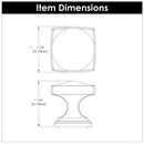 Knob 1-1/4 Inch Square - Dover Collection Load image into Gallery viewer, Knob 1-1/4 Inch Square - Dover Collection