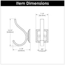 Hook 3/4 Inch Center to Center - Hickory Hardware Load image into Gallery viewer, Hook 3/4 Inch Center to Center - Hickory Hardware