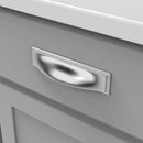 Cup handles 3 Inch, 3-3/4 Inch (96mm) & 5-1/16 Inch (128mm) Center to Center - Hickory Hardware - Dover Collection Load image into Gallery viewer, Cup handles 3 Inch, 3-3/4 Inch (96mm) & 5-1/16 Inch (128mm) Center to Center - Hickory Hardware - Dover Collection